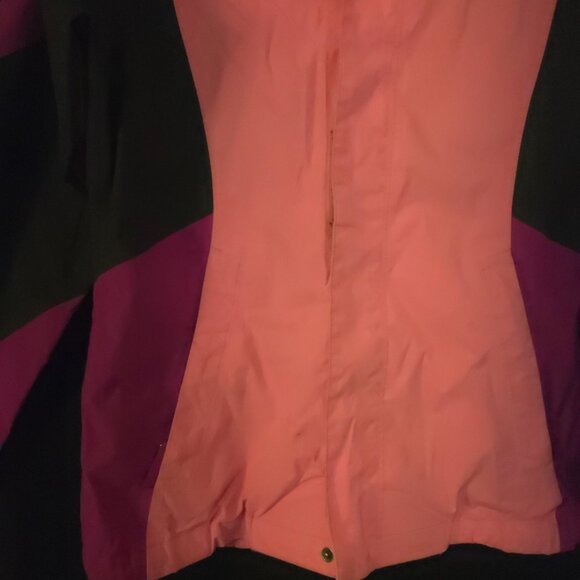 THE NORTH FACE Girls BRIGHT magenta PINK Black 3 in 1 WINTER JACKET Coat SIZE L - Picture 4 of 9